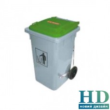 Контейнер для мусора Araven, зеленая крышка (80 л, 490х525х655 мм)