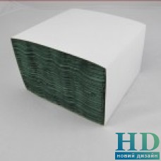 Салфетка зеленая  3-х слоя в картонном боксе, 33*33 см, 100 шт/уп